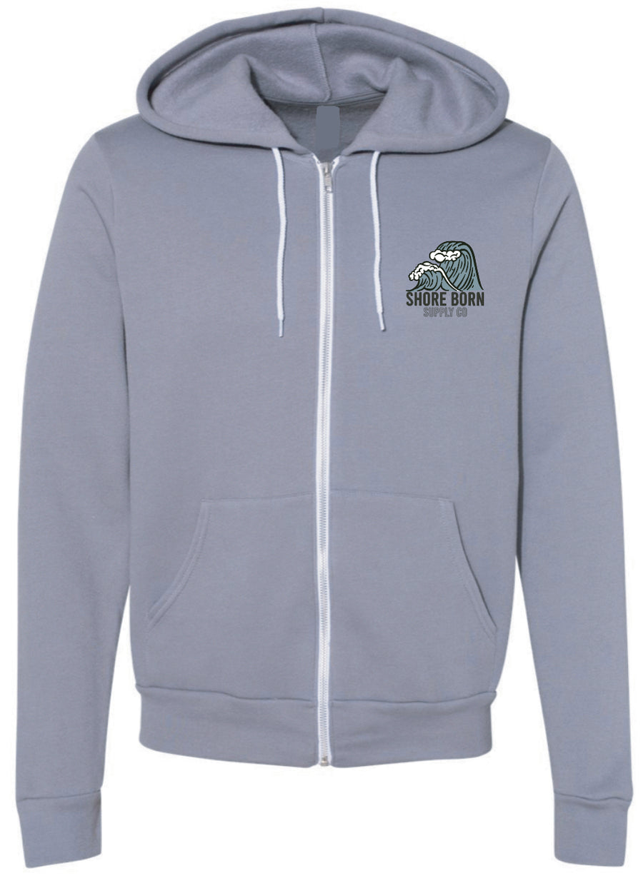 Grey Full Zip Wave